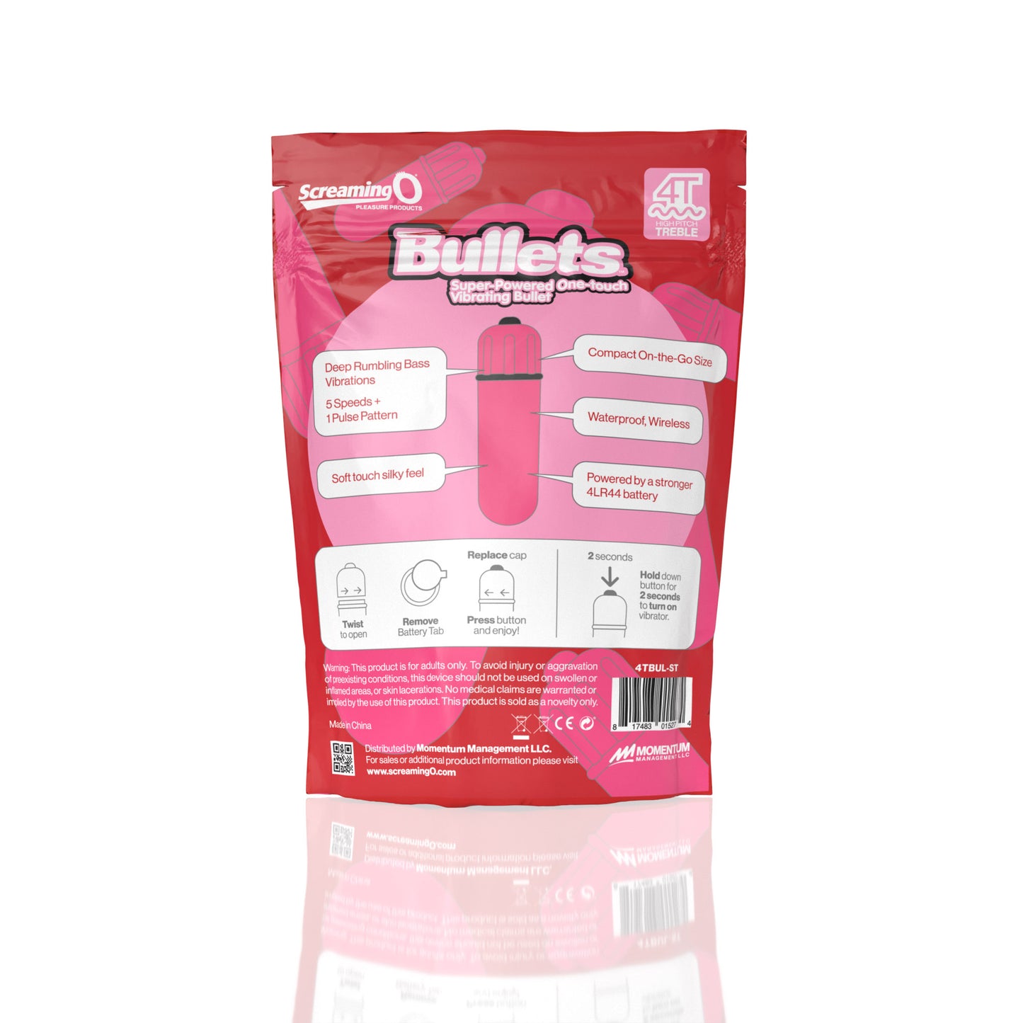 Screaming O 4T Bullet - Strawberry ScreamingO Vibrator