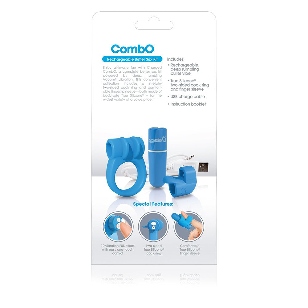Charged Combo #1 with C-ring & Finger Sleeve- BLUE