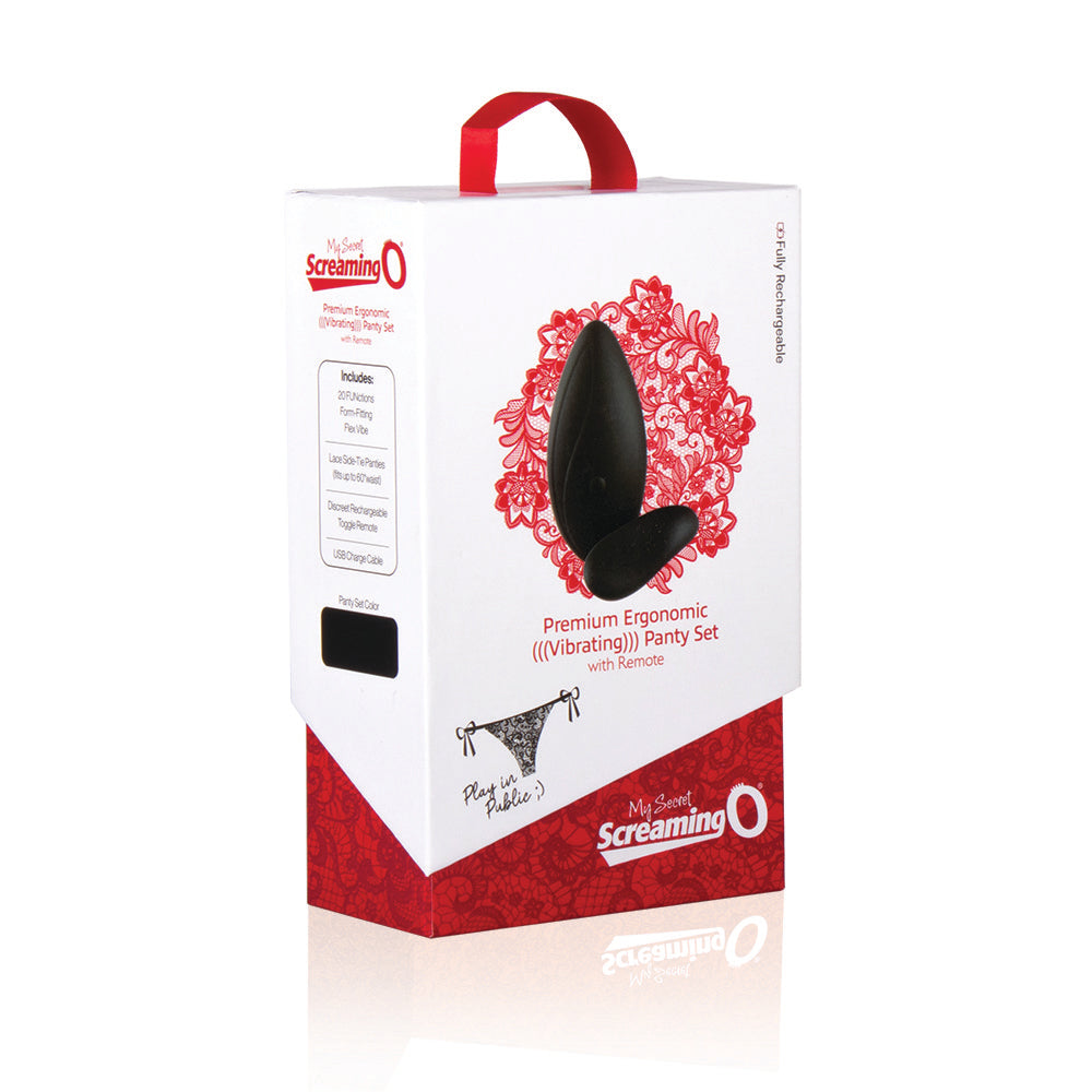 Rechargeable ergonomic remote control vibrating panty set