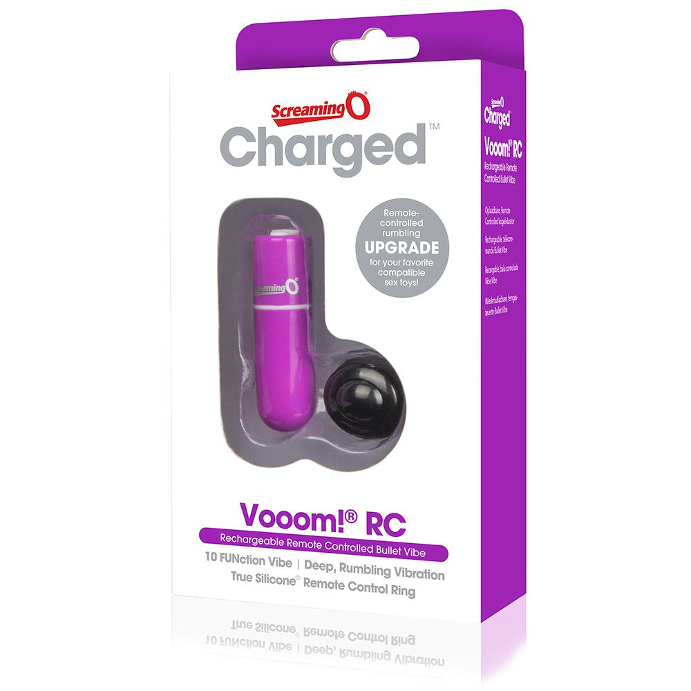 Charged Vooom Remote Control Mini Vibe Bullet - Purple