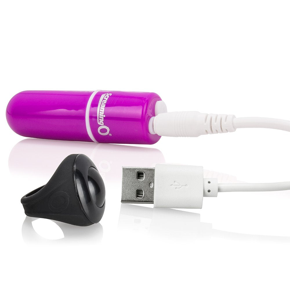 Charged Vooom Remote Control Mini Vibe Bullet - Purple
