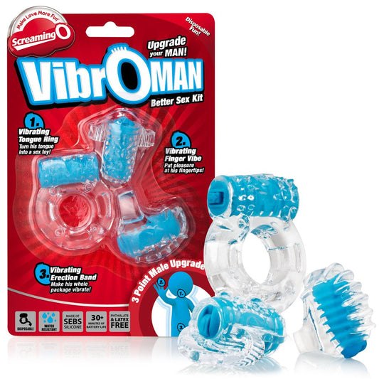 Vibroman - Blue ScreamingO Cock Ring