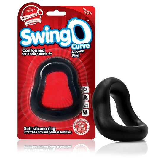 SwingO Curve Black ScreamingO Cock Ring