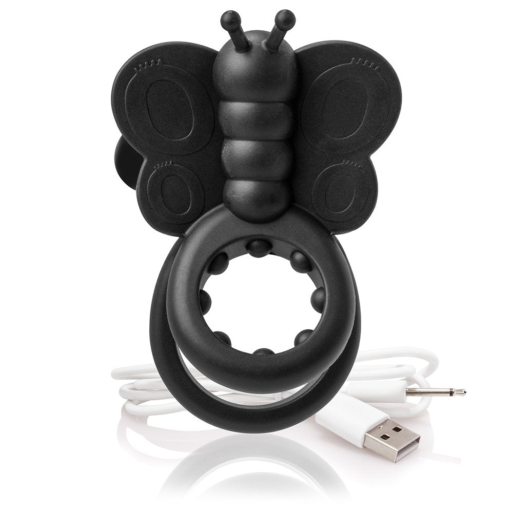 Charged Monarch Voooom Mini Vibe - Black ScreamingO Cock Ring