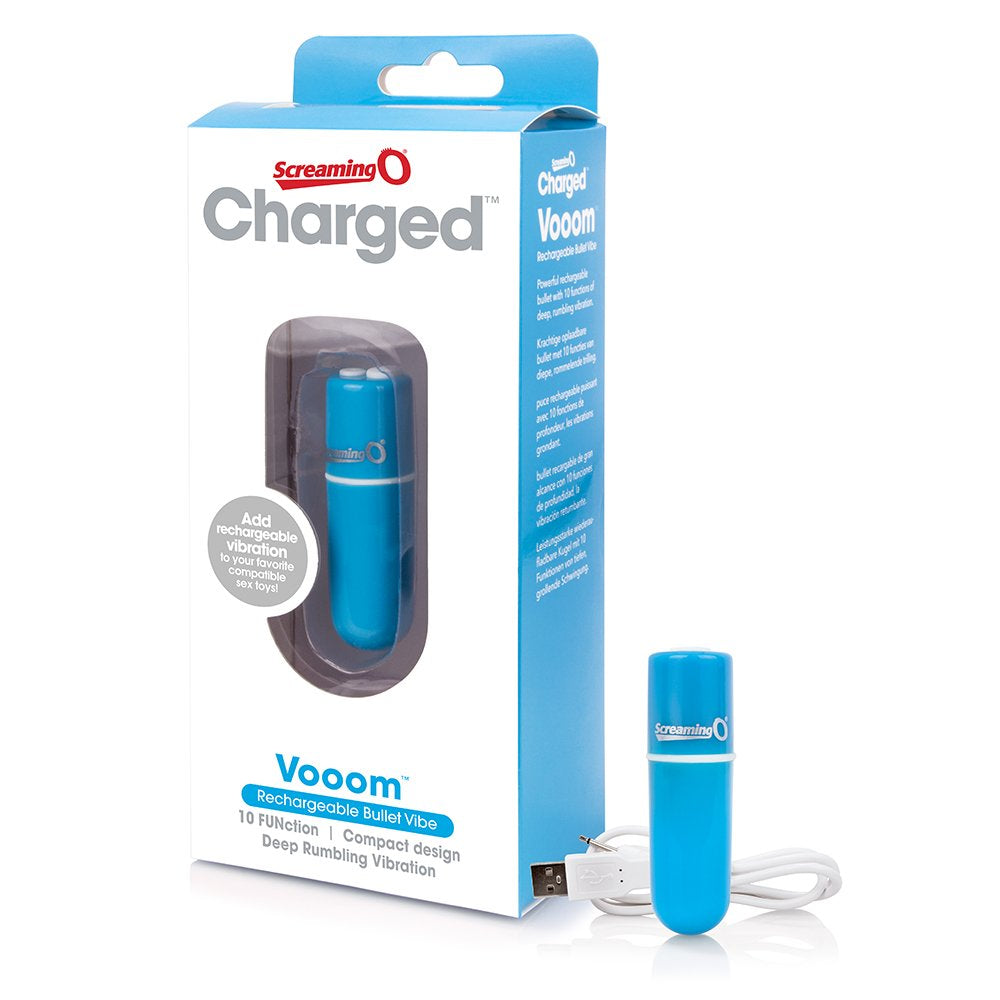 Charged Vooom Rechargeable Bullet Vibe - Blue