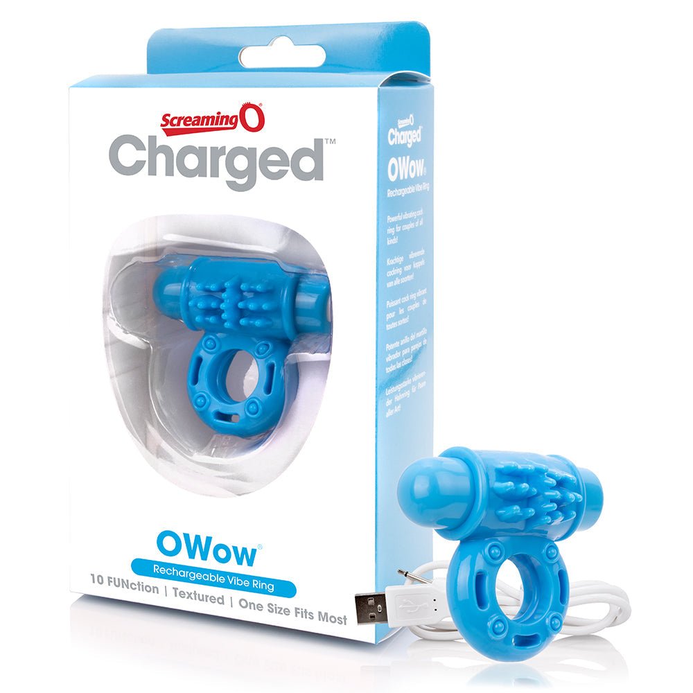 Charged O Wow - Blue ScreamingO Cock Ring