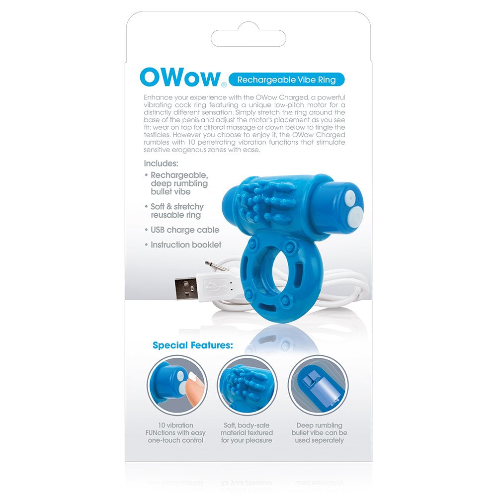 Charged O Wow - Blue ScreamingO Cock Ring