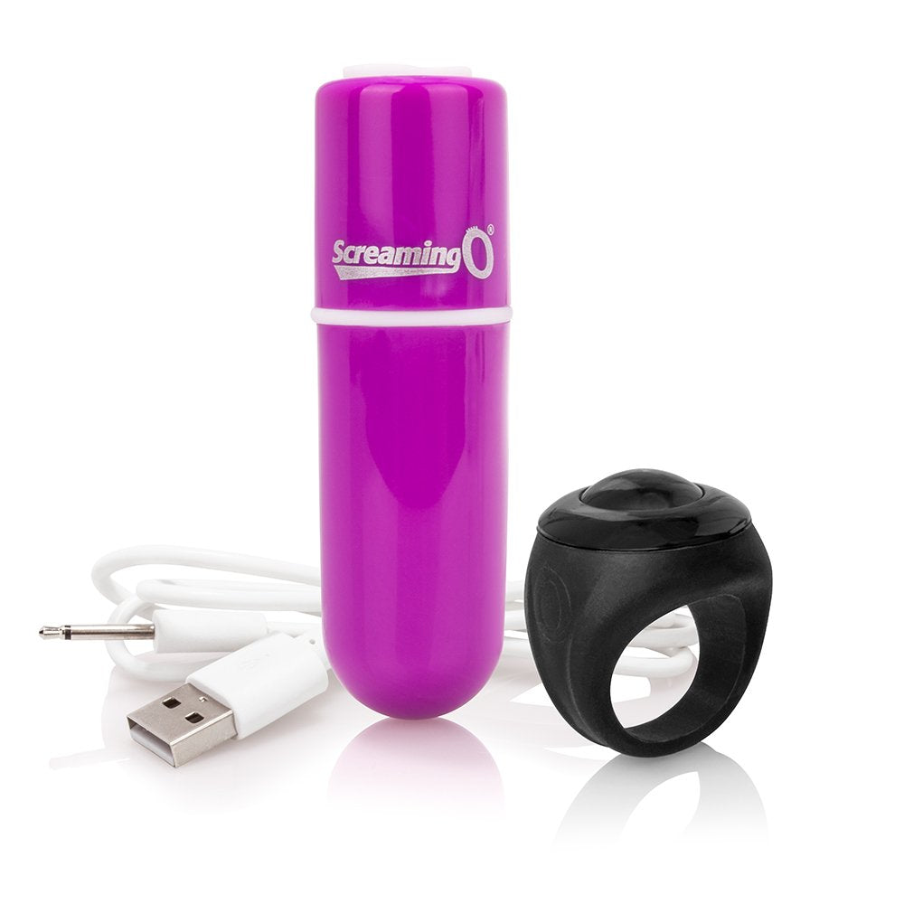 Charged Vooom Remote Control Mini Vibe Bullet - Purple