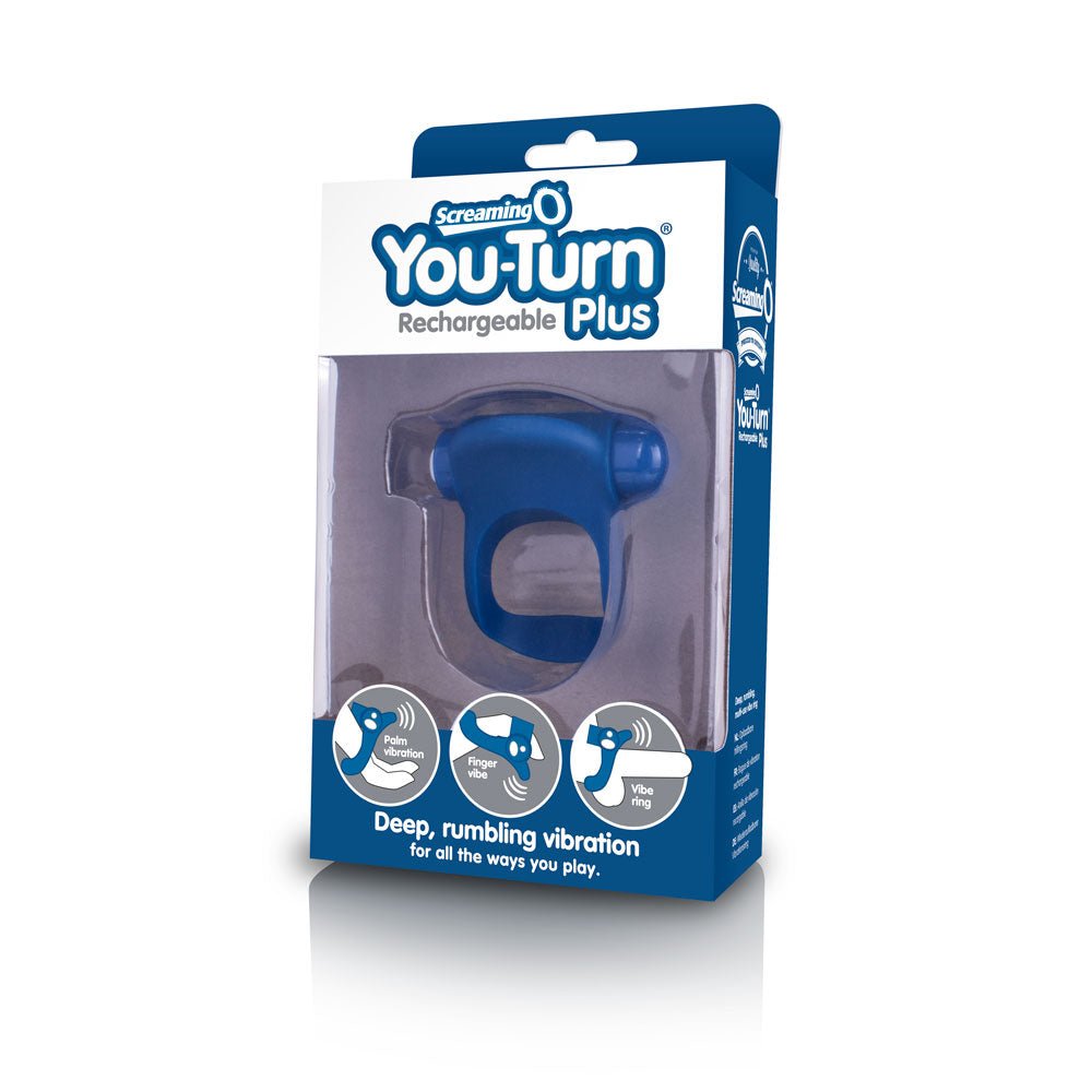 Charged You-Turn 2 Finger Fun Vibe - Blueberry ScreamingO Cock Ring