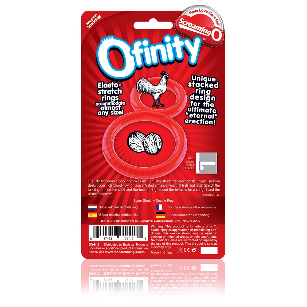 Ofinity Red ScreamingO Cock Ring