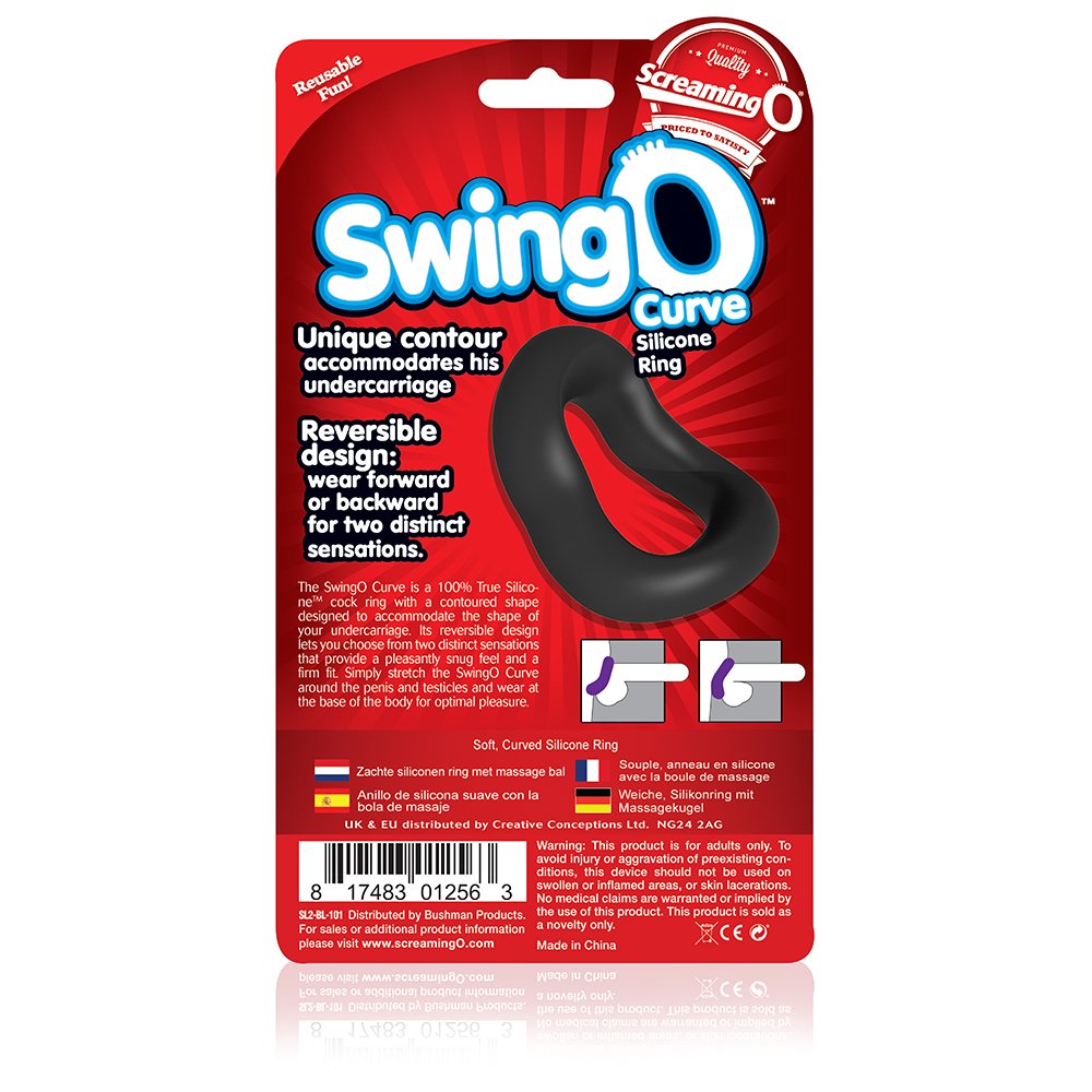 SwingO Curve Black ScreamingO Cock Ring