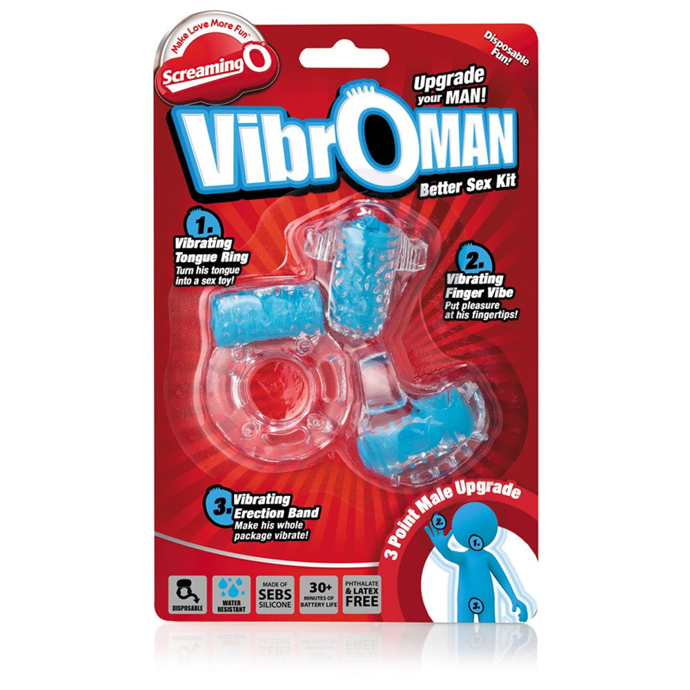Vibroman - Blue ScreamingO Cock Ring